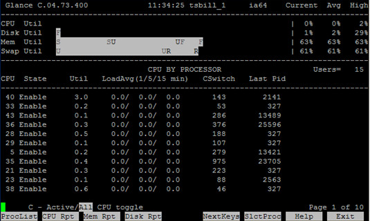 HP-UX在线性能监控工具GlancePlus介绍(一) - 王大头 - 王大头